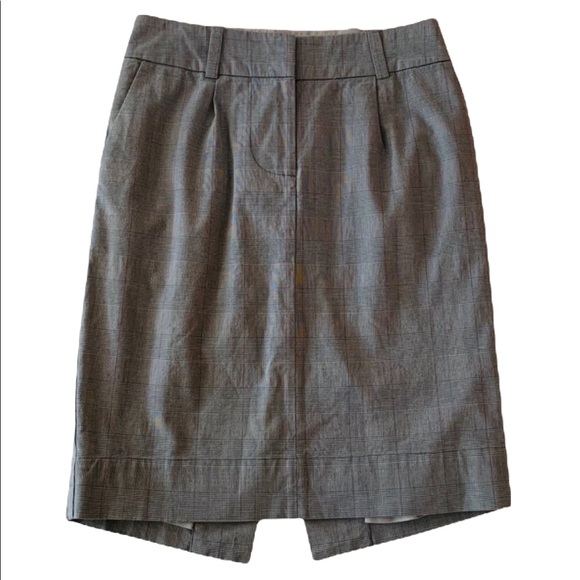 ELEVENSES GRAY PLAID RED STRIPE PENCIL SKIRT SIZE 2 - Picture 1 of 6